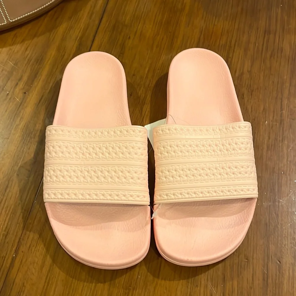 Adidas Adilette Slides Sandals Shoes Hazel Coral Made in Italy BA7538 Men’s Sz 9